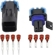 Xiaojiang Store 4 Pin Automotive Wire Harness Connector DJ7044B-1.5-11/21 Mass Flow with Terminal(10 Sets)
