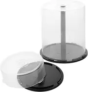 Elegant Plastic DVD Storage Bucket Stackable Cases Large DVD Storage Bin for Home Office Travel