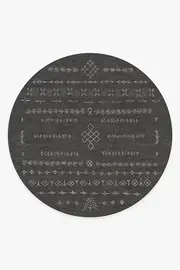 245' Round | Machine Washable Runner Rug | Kid & Pet Friendly | Indoor Rug | Astrid Soft Black Tufted Rug | Ruggable