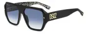 DSQUARED2 D2 0128/S TAY BLACK PATTERN WHITE 58/16/145 MAN Sunglasses
