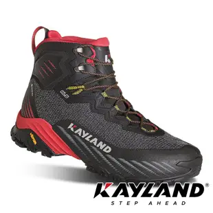 【義大利Kayland】男款Gore-Tex防水中筒登山健行鞋(KL-018022480黑紅/防水鞋/越野鞋)