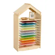 Jooyes 10 Shelf Paint Drying Rack Art Storage Cabinet