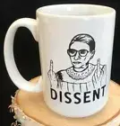 RUTH BADER GINSBURG MUG NOVELTY FUNNY NEW RBG 3-FINGER SALUTE DOUBLE-SIDED CUP
