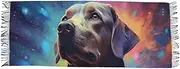 [XYMZR] Women’s Scarf Labrador Portrait Galaxy Soft Warm Long Scarves Shawl Wrap for Winter Autumn Spring Travel Office Home, Multi-colored