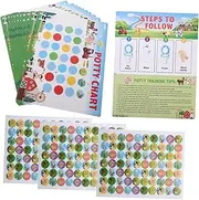 CAXUSD 1 Set Potty Training Reward Chart Potty Training Sticker Chart Toilet Training Stickers Reward Stickers for Potty Training Decal Kid Stickers Potty Sticker Chart for Toddlers Boy