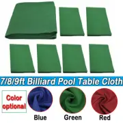 Premium 7/8/9ft Pool Table Cloth Felt Snooker Billiard Tablecloth Accessories BR