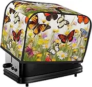 Group of Butterflies Toaster Cover 2 Slice Bread Machine Covers Waterproof Universal Size Kitchen Small Appliance Cover with Hang Loop, Dust and Fingerprint Protection