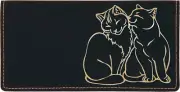 Purrfect Love Laser Engraved Leatherette Checkbook Cover