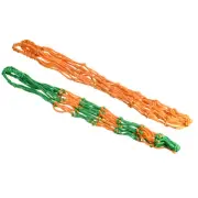 1 Set/2Pcs Basketball Net Bag Storage Ball Mesh Bag Yellow Green/Yellow