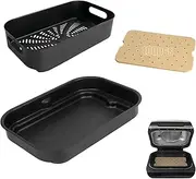 Grill Cooking Pot and Combo Crisper Basket for Ninja Foodi FG551/DG551/DG651 Smart XL 6-in-1 Indoor Accessories Non-Stick Basket & Griddle Pan Replacement & 100 Pack Air Fryer Liners