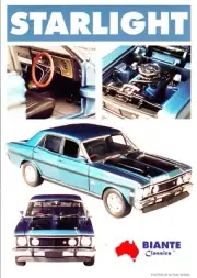 BIANTE BROCHURE - FORD XW 351 GTHO Phase II STARLIGHT BLUE NEW Suit 1:18