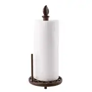 Vintage Metal Paper Towel Holder Cast Iron Roll Paper Towel Stand for Kitchen...