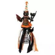 Black Girl Kitty with Cat Stick Tree Topper