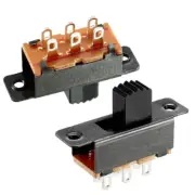20Pcs 6mm Vertical Slide Switch DPDT 6 Terminals PCB Panel Latching