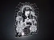 FATAL Front Chick 5 X 3.25" STICKER skate skateboard helmet decal
