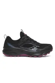 Saucony Womens Excursion TR17 Gore Tex GTX Runners Shoes in Black/Plum