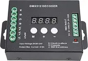 RIZGHWOY LED Decoder, RGBW Constant Voltage Controller, DMX512 Decoder for Stage Lighting, Plastic, DC9V to DC24V