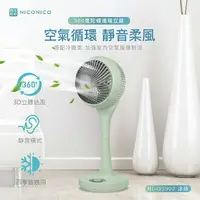 在飛比找樂天市場購物網優惠-【NICONICO】360度陀螺循環立扇NI-GS902(冰