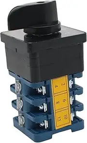 HAODEE LW15-16/3 Universal Switch Combination, Double Power Switch, 3 Gear, 2 Section Control Motor, Electric Cabinet (Size : 4P-16 terminals)