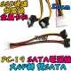 帶卡扣 彎頭【阿財電料】PC-19 大4P 轉 主機 電腦 SATA 1分2 硬碟 SSD PC 轉接線 電源線