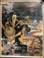 Original Vintage Poster elan vital journal creative adventure Outer space pinup