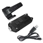 Nitcore Tip SS Keychain Flashlight -360 Lumens (Black) w/USB Cord & Clip