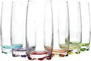 Classica Ava Colour Base 390 ml Hi-Ball, 6 Piece Set, Multicolor