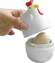 Microwave Egg Cooker - Egg Poachers - Portable Chicken Shaped Nonstick Steamer for Rapid Cooking Breakfast Omelette Bacon Potato Fryer Kitchen