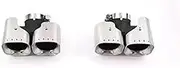 Compatible For Land Rover Defender 90 110 130 Exhaust Tip 2020-2024 Rear Muffler Tail tip Stainless Steel Wire Drawing Four Outlet(Rectangle-2 2.0T)