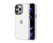 Metal Camera Lens Transparent Protection Shockproof Case for iPhone 15 Pro-White