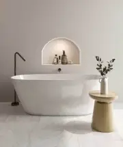 New Seima Freestanding 1500 Bath Fine Rim Super-Ellipse Design in Gloss White Sa