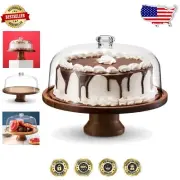 Durable Footed Cake Server with Acrylic Dome - Ideal for Indoor & Outdoor Use