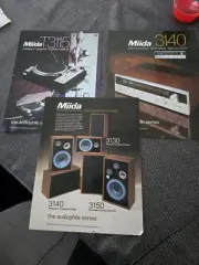 Miida pro audio equipment brochures guide 1976 turntable speaker receiver