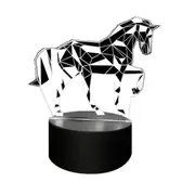 Catzon 3D Horse Illusion Lamp LED 7 Color with Touch Remote Control Night Light for Kids