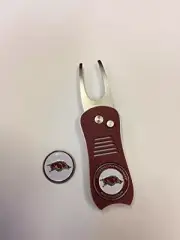 Arkansas Razorbacks Switchblade Divot Tool, BONUS Marker, NEW