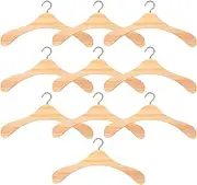Abaodam Wooden Dolls Clothes Hanger Mini Doll Hanger: 10pcs Doll Closet Hangers 15cm Doll Dress Outfit Holders Coat Hanger for Doll Clothes Gown Dress Outfit