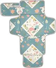 Reusable Changing mat with Tissue Pocket Diaper Changing pad Portable with Built-in Pillow