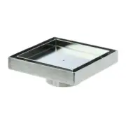 aqva 5-in l tile insert square stainless steel shower drain