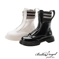 在飛比找momo購物網優惠-【BalletAngel】馬汀靴 帥氣俐落異材拼接短靴(共兩
