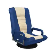 Costway Folding Gaming Chair Swivel Lounge Sofa Blue
