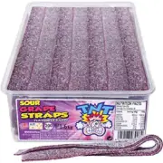 TNT SOUR GRAPE STRAPS 200S 1.6 kg Best before 03/2024 or later