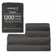 SGI 1200 Thread Count Supima Cotton King Sheet Set – Ultra Soft, Cooling &