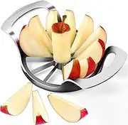 AUBENR 4.72 Inch Extra Large Apple Slicer with 12 Blades - Professional Heavy Duty Apple Cutter -304 Stainless Steel Apple Corer Tool - Sharp Apple Slicer and Corer - Easy to Use - Dishwasher Safe