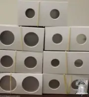 100 Deluxe Assorted 2X2 Coin Holder Flip Cardboard Mylar Flips 8 Size Variety