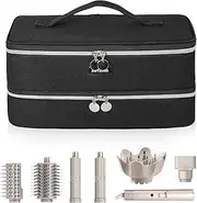 [Jaffzora] Carrying Case Fits for Shark Flexstyle & Hair Dryer, Travel Storage Bag Compatible with Dyson Supersonic Hair Dryer/Airwrap Styler and Attachments, Black(Bag Only)