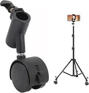 3pcs Light Stand Wheels with Brake, 16MM 360° Rotating Quiet Easy to Install, Tripod Swivel Casters, for Live Photography, Movable Tables, Shoe Cabinets, TV Stands