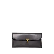 [TOTEME] T-Lock Leather Wallet Black