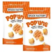 Snack Factory Popums Pretzel Snacks Golden Mustard BBQ Light & Crispy 9oz (2 Pk)