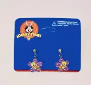 AAi Foster Grant Tweety Bird Dangle Earrings Post Flower Style 1998