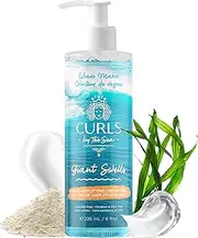 Curls by the Sea Giant Swells Curl Defining Cream for Curly Hair with Marine Plant, Amino Acids & Sea Salt Extracts for Bouncy Curls, 236ml (8fl.oz)